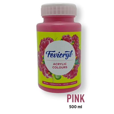 FEVICRYL ACRYLIC COLOUR 18 PINK 500 ML