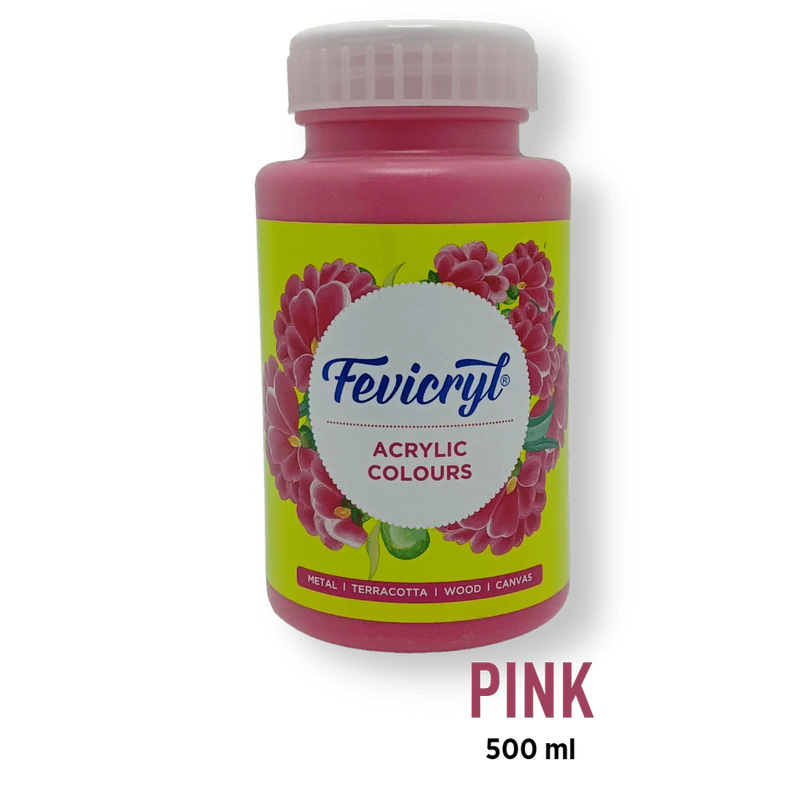 FEVICRYL ACRYLIC COLOUR 18 PINK 500 ML