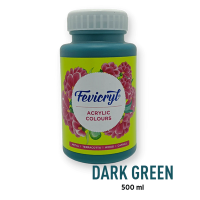 FEVICRYL ACRYLIC COLOUR 06 DARK GREEN 500 ML