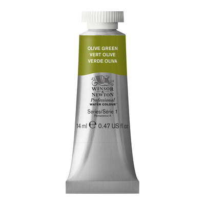 WINSOR & NEWTON PROFESSIONAL WATER COLOUR TUBE 14 ML SR  1 OLIVE GREEN (447)
