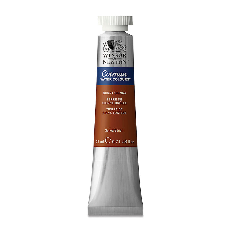 WINSOR & NEWTON COTMAN WATER COLOUR TUBE 21 ML SR  1 BURNT SIENNA (074)
