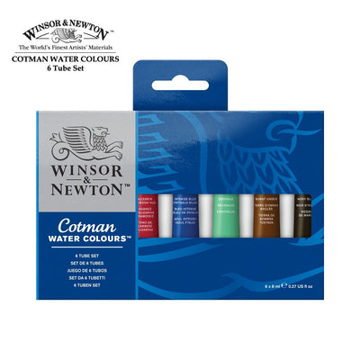 WINSOR & NEWTON COTMAN WATER COLOUR TUBE SET OF 6X8 ML (0390635)