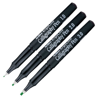 ARTLINE CALLIGRAPHY PEN GREEN SET OF 3 (10112)