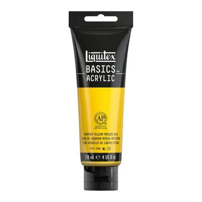 LIQUITEX BASICS ACRYLIC 118 ML CAD YELLOW MEDIUM HUE 6161