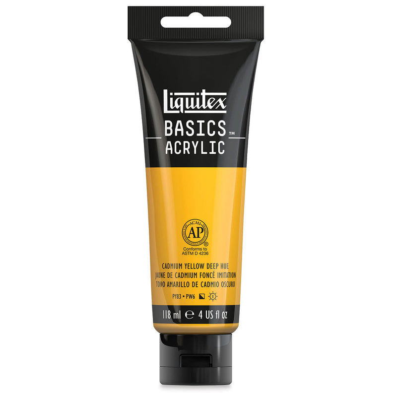 LIQUITEX BASICS ACRYLIC 118 ML CAD YELLOW DEEP HUE 6163