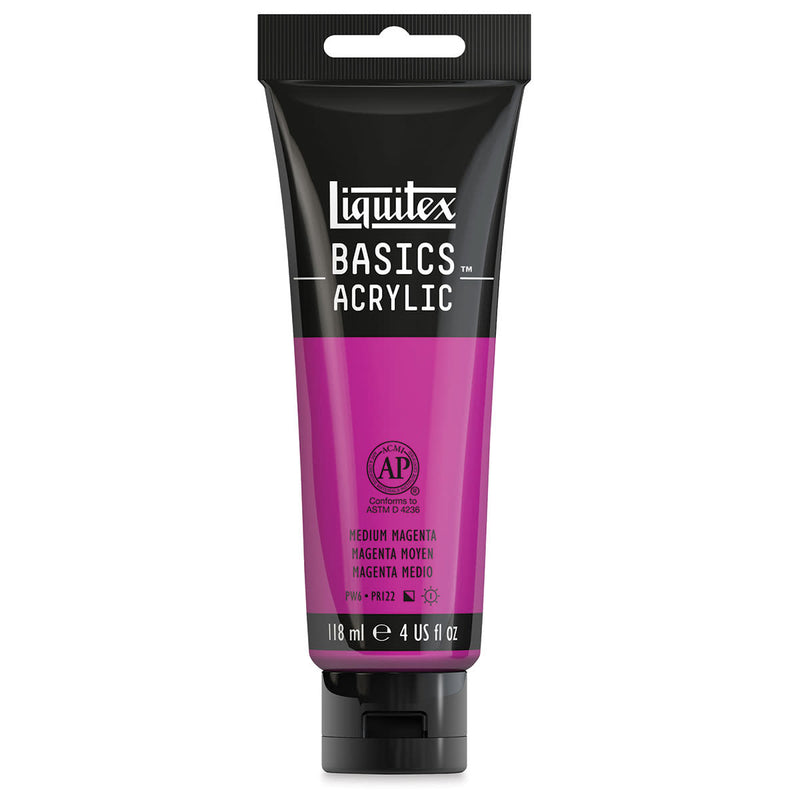LIQUITEX BASICS ACRYLIC 118 ML MEDIUM MAGENTA 6500