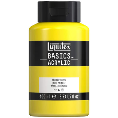 LIQUITEX BASICS ACRYLIC 400 ML PRIMARY YELLOW 0 410