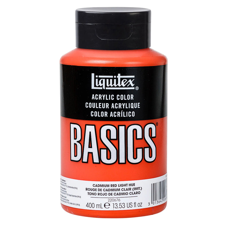 LIQUITEX BASICS ACRYLIC 400 ML CAD RED LIGHT HUE 0 510