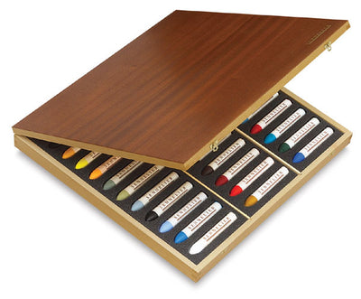 SENNELIER OIL PASTEL LARGE STICK WOODEN BOX SET OF 36 ASSORTED (N132560)