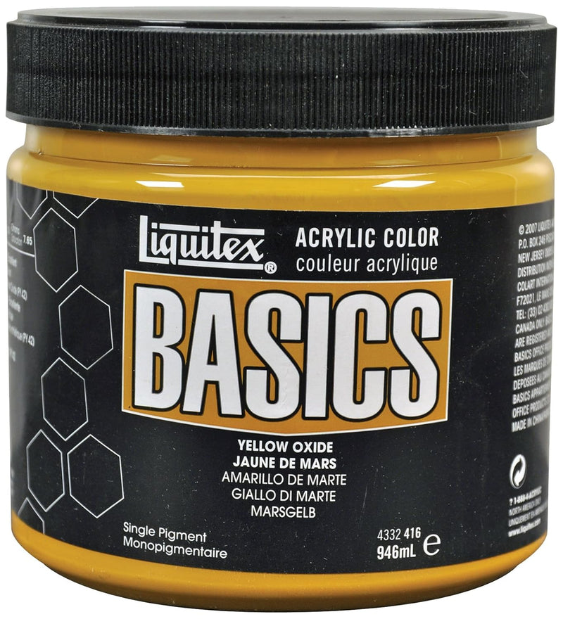 LIQUITEX BASICS ACRYLIC 946 ML YELLOW OXIDE 2 416