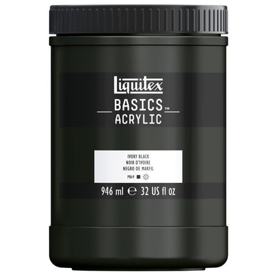 LIQUITEX BASICS ACRYLIC 946 ML IVORY BLACK 2 244