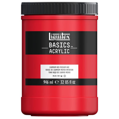 LIQUITEX BASICS ACRYLIC 946 ML CADMIUM RED MED HUE 2 151