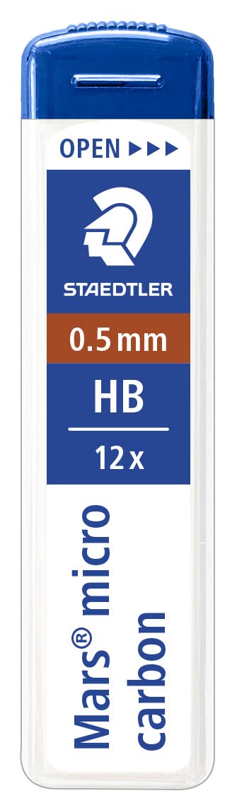 STAEDTLER MARS MICRO CARBON LEADS 12 X 0.5 MM HB  (250 05 BB)