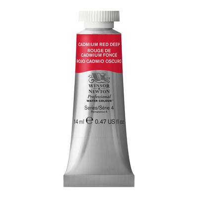 WINSOR & NEWTON PROFESSIONAL WATER COLOUR TUBE 14 ML SR  4 CADMIUM RED DEEP (097)