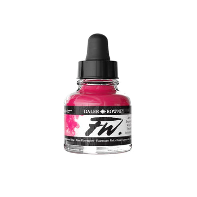 DALER & ROWNEY FW ACRYLIC INK 29.5 ML FLUORESCENT PINK 160029538