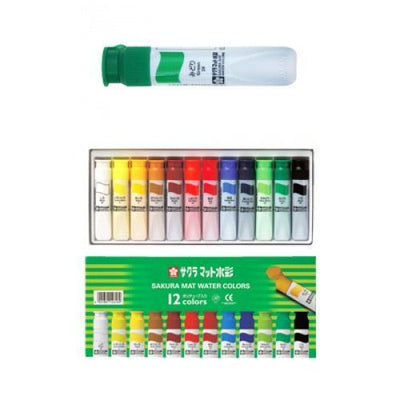 SAKURA MAT WATER COLOUR SET 12 x 12 ML