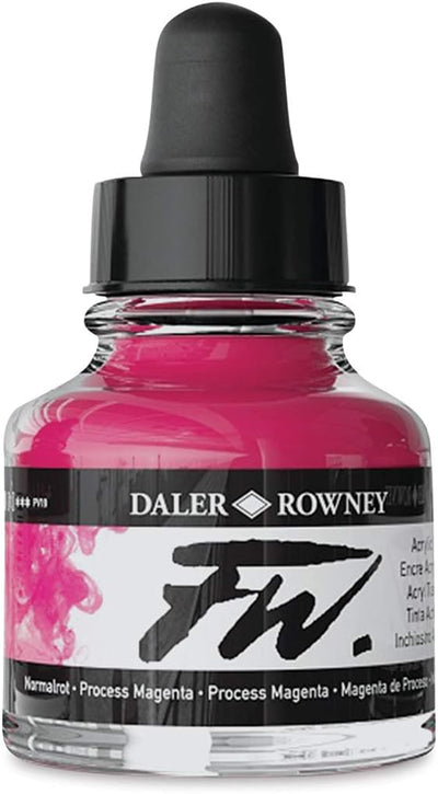 DALER & ROWNEY FW ACRYLIC INK 29.5 ML PROCESS MAGENTA 160029412