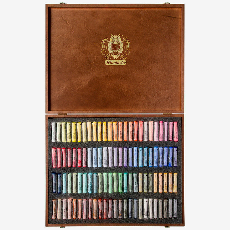 SCHMINCKE EXTRA SOFT PASTELS WOODEN BOX SET OF 100  (77 100)