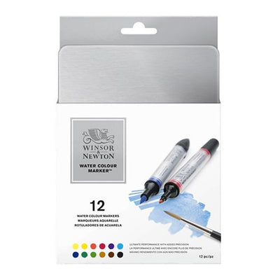 WINSOR & NEWTON WATER COLOUR MARKER SET OF 12 (290001)