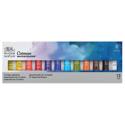 WINSOR & NEWTON COTMAN WATER COLOUR TUBE SET OF 12X8 ML (0390636)