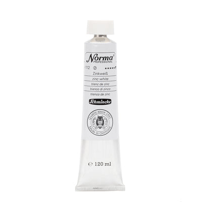 SCHMINCKE NORMA PROFESSIONAL OIL COLOUR 120 ML SR 2 ZINC WHITE (112)