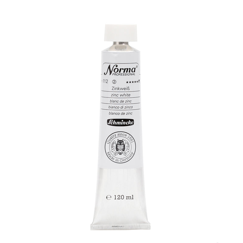 SCHMINCKE NORMA PROFESSIONAL OIL COLOUR 120 ML SR 2 ZINC WHITE (112)