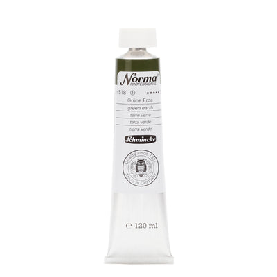 SCHMINCKE NORMA PROFESSIONAL OIL COLOUR 120 ML SR 1 GREEN EARTH (518)
