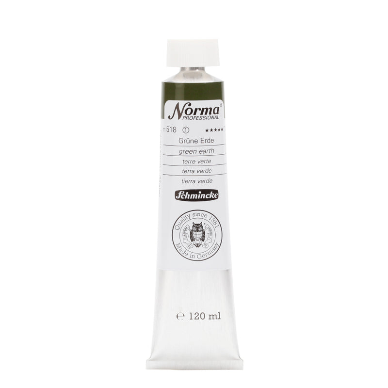 SCHMINCKE NORMA PROFESSIONAL OIL COLOUR 120 ML SR 1 GREEN EARTH (518)