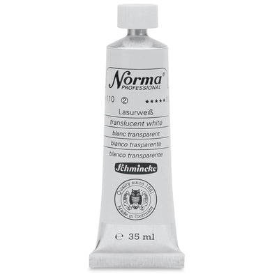 SCHMINCKE NORMA PROFESSIONAL OIL COLOUR 35 ML SR 2 TRANSLUCENT WHITE (110)