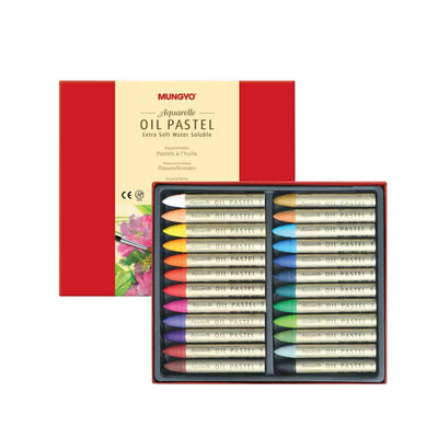 MUNGYO OIL PASTEL EXTRA SOFT WATER SOLUBLE SET OF 24 ASSORTED (MAO24)
