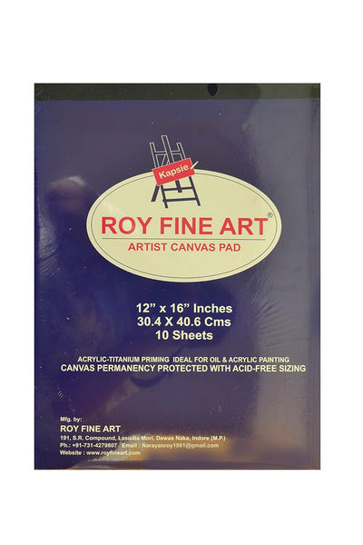 ROY FINE ART CANVAS PAD 12" X 16"