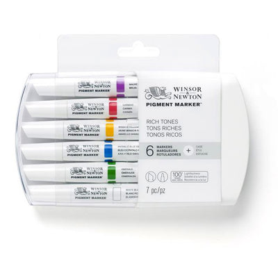 WINSOR & NEWTON PIGMENT MARKER RICH TONES SET OF 6 (290043)