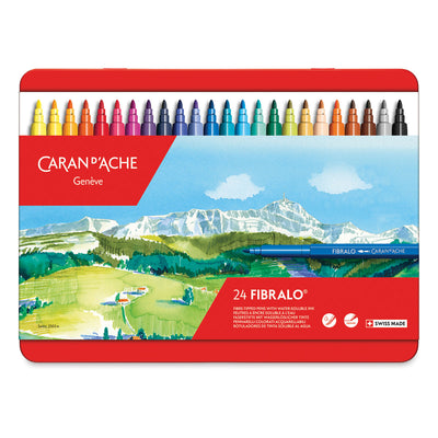 CARAN DACHE FIBRALO FIBRE TIPPED FELT PENS SET OF 24 (185324)