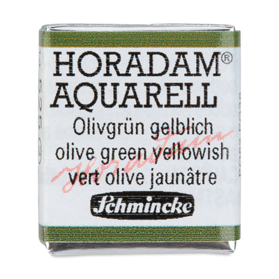 SCHMINCKE HORADAM AQUARELL HALF PAN SR 2 OLIVE GEEN YELLOWISH 1 PC (14525)