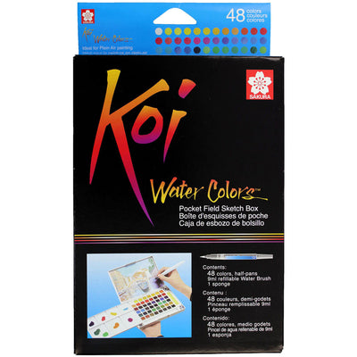 SAKURA KOI WATER COLOUR CAKES SET OF 48 (XNCW-48N)