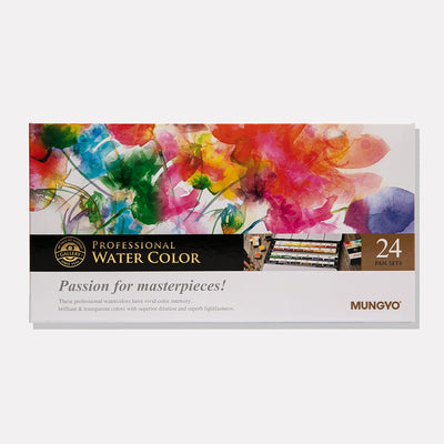 MUNGYO PROFESSIONAL WATERCOLOR HALF PAN SET OF 24
