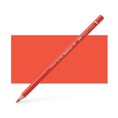 FABERCASTELL POLYCHROMOS COLOUR PENCILS LIGHT CADMIUM RED