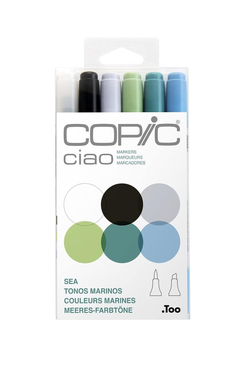 COPIC CIAO MARKER SEA SET OF 6