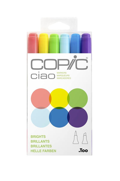 COPIC CIAO MARKER BRIGHT SET OF 6