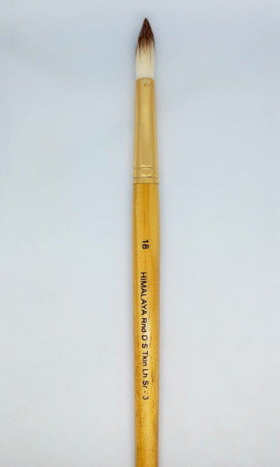 HIMALAYA SYNTHETIC HAIR BRUSH LONG HANDLE ROUND SR 3 NO 18