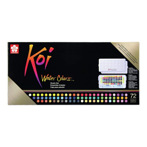 SAKURA KOI WATER COLOUR CAKES SET OF 72 (XNWC-72N)