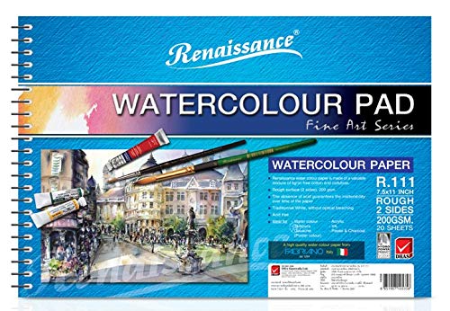 RENAISSANCE WATER COLOUR PAD R-111 20 SHEETS 200 GSM 7.5" x 12" (105358)