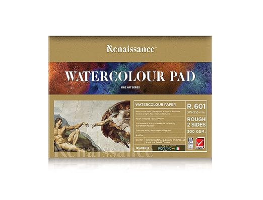 RENAISSANCE WATER COLOUR PAD R-601 10 SHEETS 300 GSM 15" x 22" (152208)