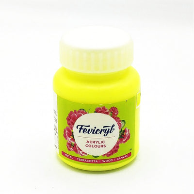FEVICRYL ACRYLIC COLOUR 011 NEON YELLOW 100 ML