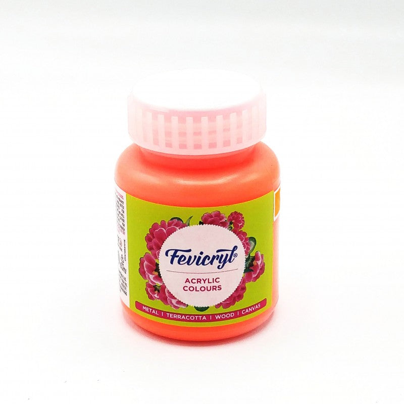 FEVICRYL ACRYLIC COLOUR 017 NEON ORANGE 100 ML