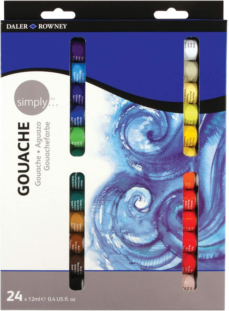 DALER & ROWNEY GOUCHE COLOUUR SET OF 12 X 12 ML (12600912)