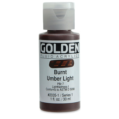 GOLDEN FLUID ACRYLIC 30 ML SR 1 BURNT UMBER LIGHT 0002035-1