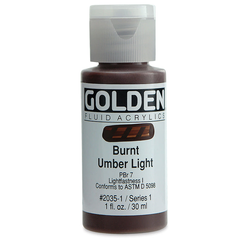 GOLDEN FLUID ACRYLIC 30 ML SR 1 BURNT UMBER LIGHT 0002035-1