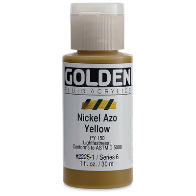 GOLDEN FLUID ACRYLIC 30 ML SR 6 NICKEL AZO YELLOW 0002225-1