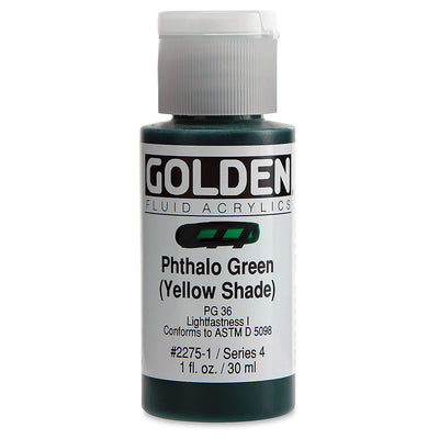 GOLDEN FLUID ACRYLIC 30 ML SR 4 PHTHALO GREEN YELLOW SHADE 0002275-1
